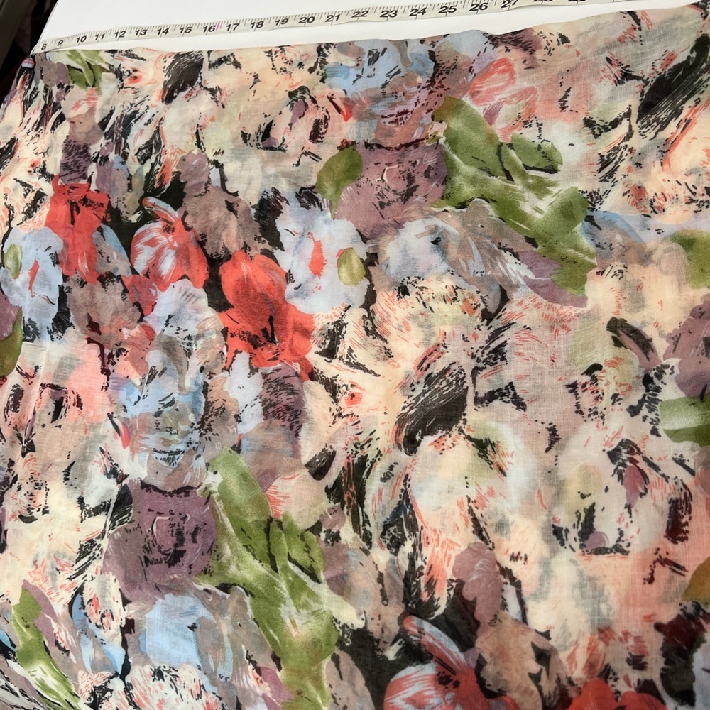 Floral Watercolor Lightweight Large infinity Scarf - Multicolor - Picture 4 of 7